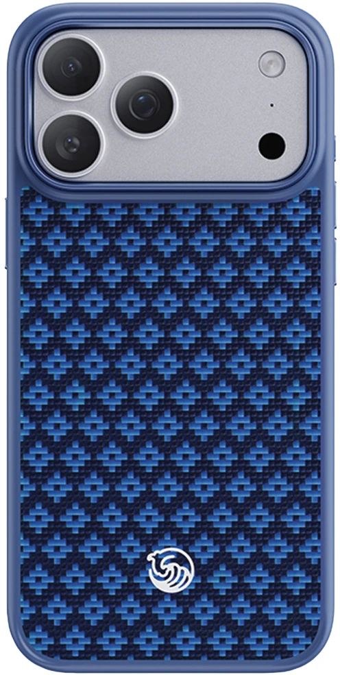 Benks Dėklas Magnetic Armor Pro Armor Grid Kevlar Metal Frame 600D (C.K.FL.AP.BE.B073) iPhone 18 Pro Max/17 Pro Max mėlynas (Camera Control Button)