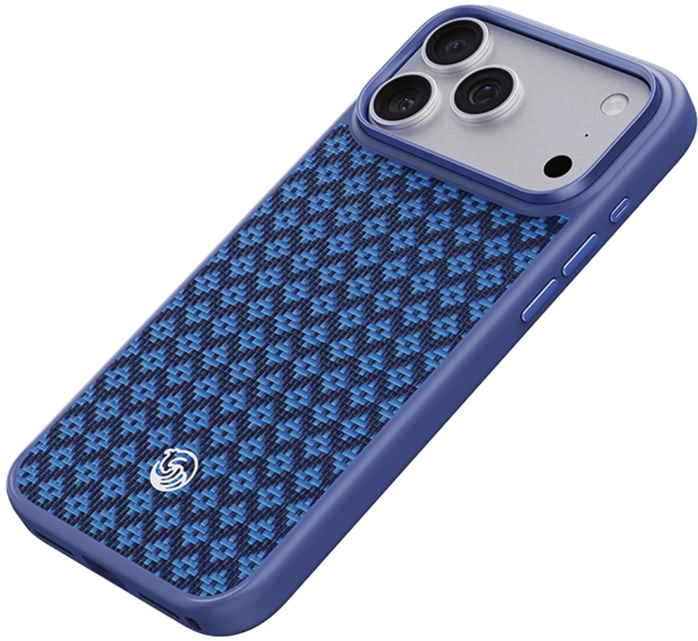 Benks Dėklas Magnetic Armor Pro Armor Grid Kevlar Metal Frame 600D (C.K.FL.AP.BE.B073) iPhone 18 Pro Max/17 Pro Max mėlynas (Camera Control Button)