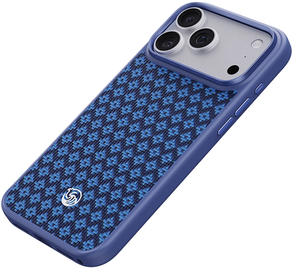 Benks Dėklas Magnetic Armor Pro Armor Grid Kevlar Metal Frame 600D (C.K.FL.AP.BE.B072) iPhone 18 Pro/17 Pro mėlynas (Camera Control Button)