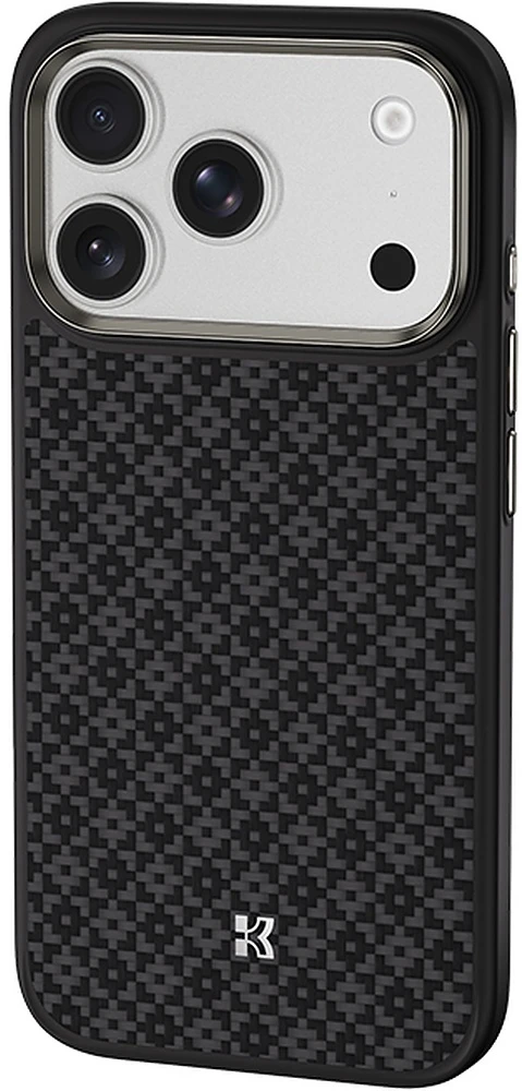 Benks Dėklas Magnetic Armor Pro Armor Grid Kevlar Metal Frame 600D (C.K.FL.AP.BK.B072) do Iphone 18 Pro/17 Pro juoda (Camera Control Button)