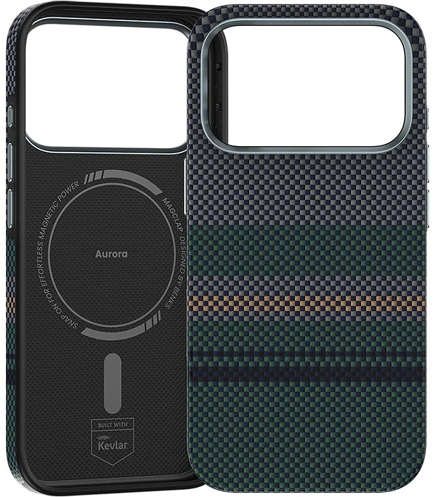 Benks Dėklas Magnetic Armor Pro Aurora Kevlar 600D (C.K.FL.AP.SR.A072) iPhone 18 Pro/17 Pro (Camera Control Button)
