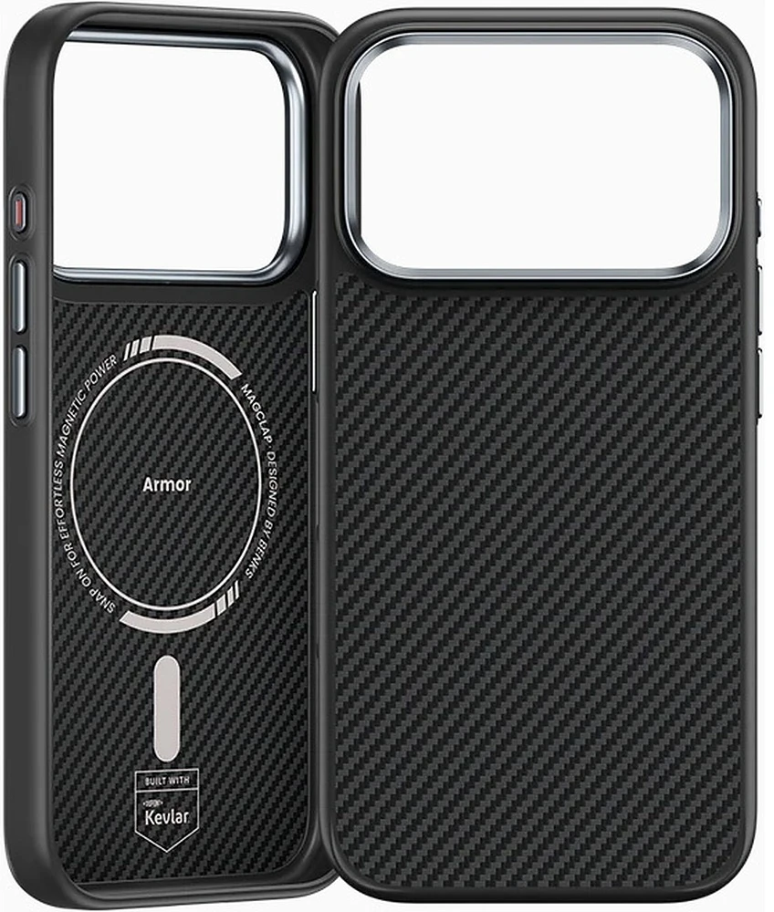 Benks Dėklas Magnetic Armor Pro Kevlar Metal Frame 600D (C.K.FL.AP.BK.BA72) iPhone 18 Pro/17 Pro (Camera Control Button)