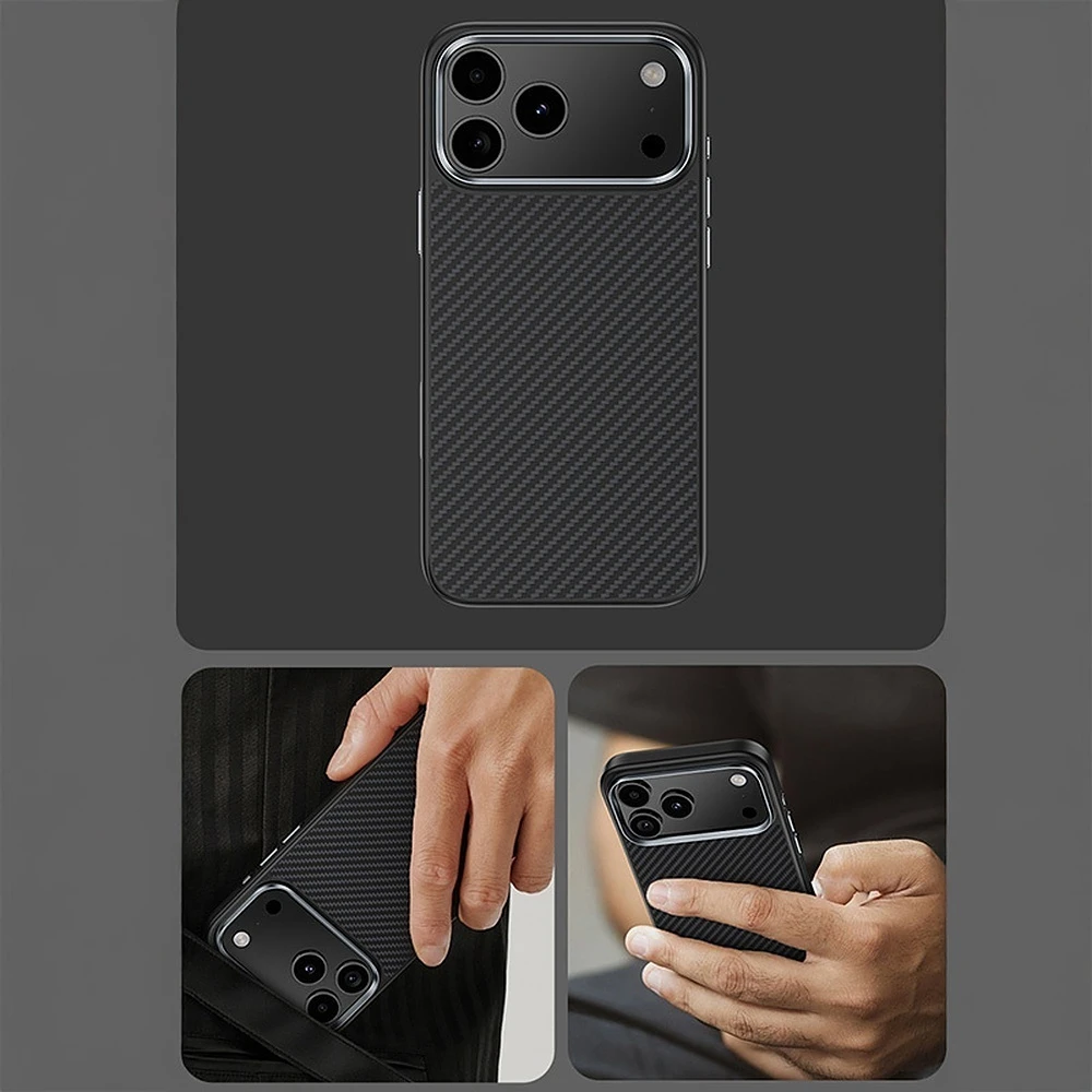 Benks Dėklas Magnetic Armor Pro Kevlar Metal Frame 600D (C.K.FL.AP.BK.BA73) iPhone 18 Pro Max/17 Pro Max (Camera Control Button)