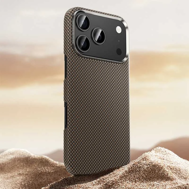 Benks Dėklas Magnetic Armor Tint Kevlar 1000D (0069) skirtas Apple iPhone 17 Pro aukso spalvos