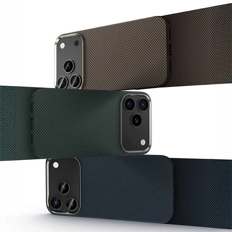 Benks Dėklas Magnetic Armor Tint Kevlar 1000D (0069) skirtas Apple iPhone 17 Pro aukso spalvos