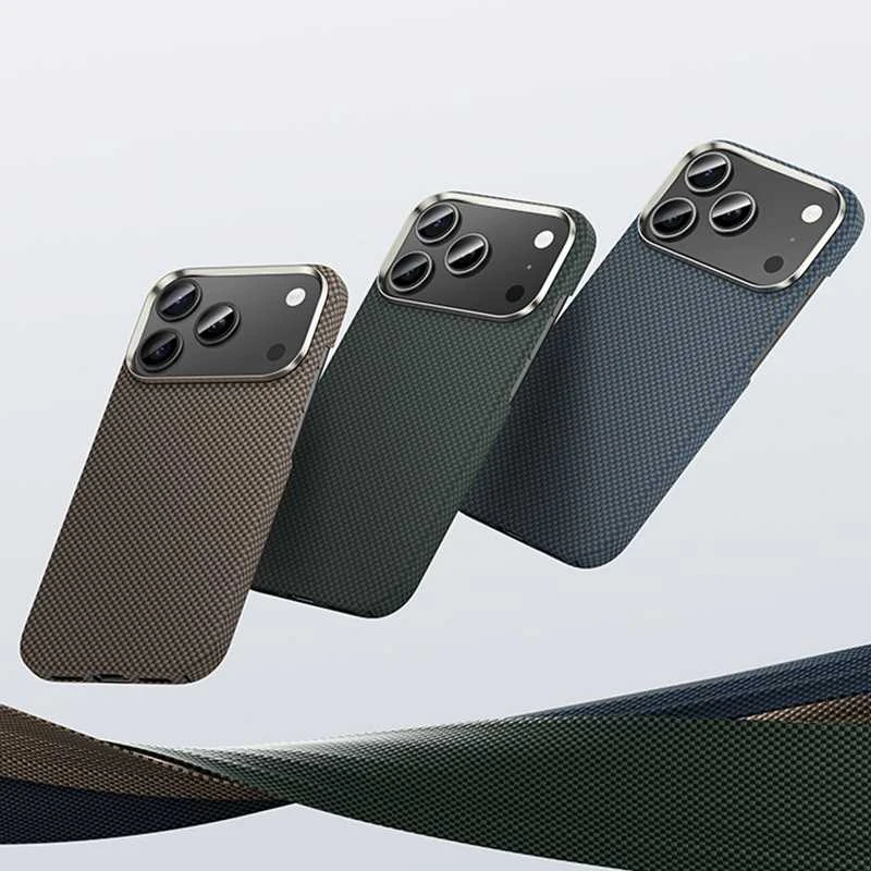 Benks Dėklas Magnetic Armor Tint Kevlar 1000D (0069) skirtas Apple iPhone 17 Pro aukso spalvos