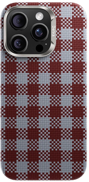 Benks Dėklas Magnetic Armor Vichy Kevlar (RF66) skirtas Apple iPhone 16 Pro Max raudonos spalvos