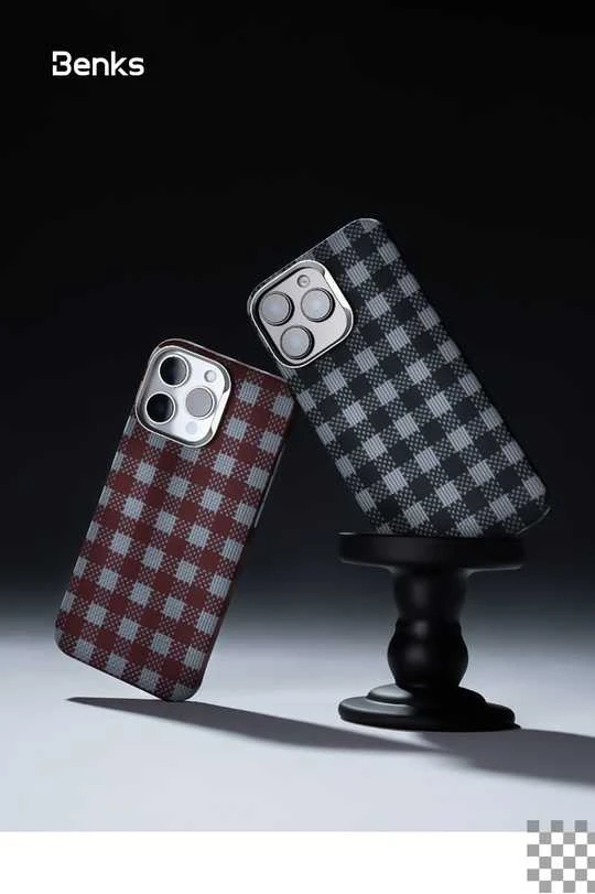 Benks Dėklas Magnetic Armor Vichy Kevlar (RF66) skirtas Apple iPhone 16 Pro Max raudonos spalvos
