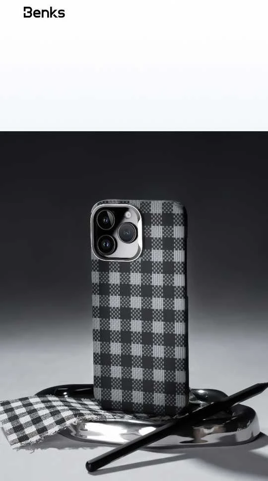 Benks Dėklas Magnetic Armor Vichy Kevlar (RF65) skirtas Apple iPhone 16 Pro raudonos spalvos