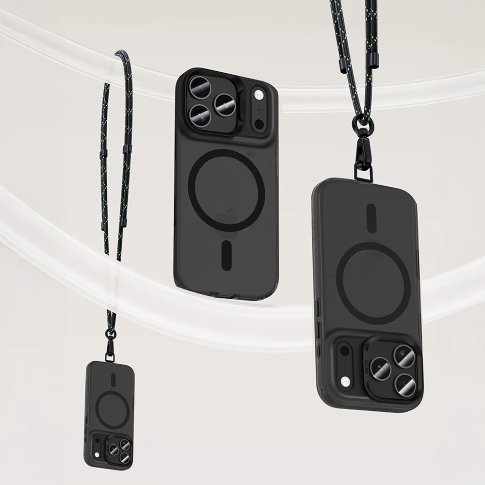 Benks Magnetic Lucid Armor dėklas (0070) skirtas Apple iPhone 17 Pro Max juodos spalvos (Camera Control Button)
