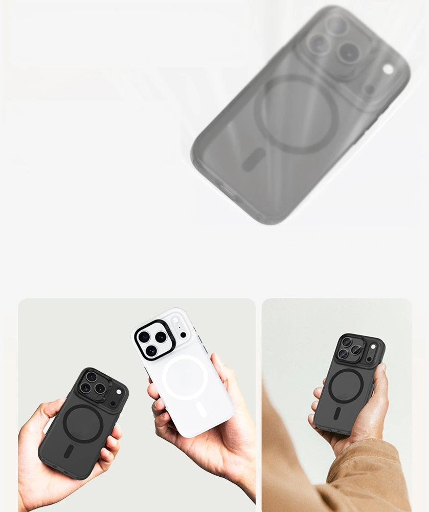 Benks Magnetic Lucid Armor dėklas (0070) skirtas Apple iPhone 17 Pro Max juodos spalvos (Camera Control Button)