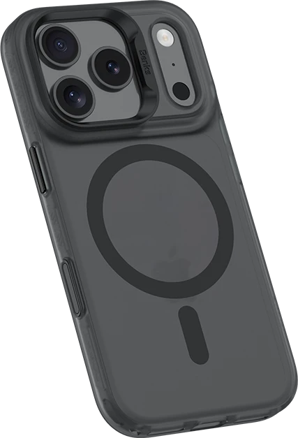 Benks Magnetic Lucid Armor dėklas (0070) skirtas Apple iPhone 17 Pro Max juodos spalvos (Camera Control Button)