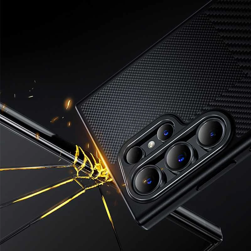 Benks dėklas Montage Magnetic Armor Pro Kevlar Metal Frame 600D+1500D (MA41) skirtas Samsung Galaxy S24 Plus juodos spalvos