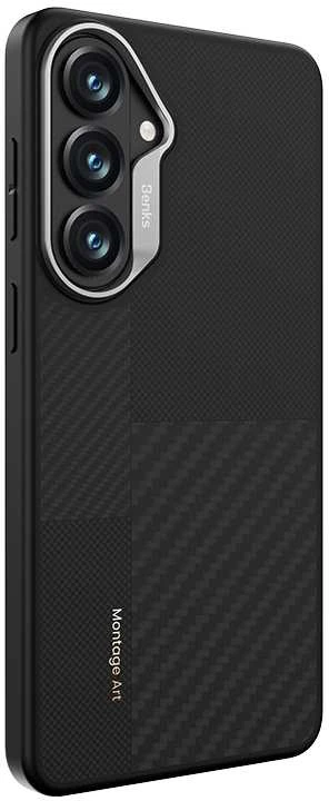 Benks dėklas Montage Magnetic Armor Pro Kevlar Metal Frame 600D+1500D (L048) skirtas Samsung Galaxy S26 juodos spalvos