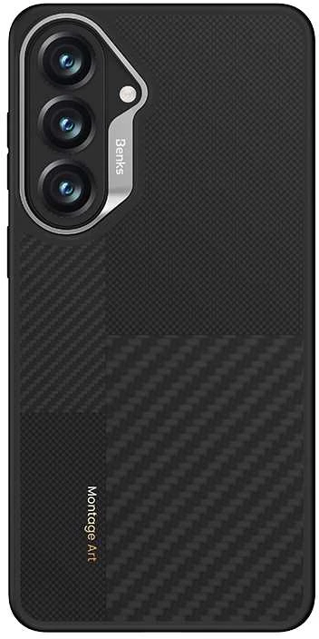 Benks dėklas Montage Magnetic Armor Pro Kevlar Metal Frame 600D+1500D (L049) skirtas Samsung Galaxy S26 Plus juodos spalvos