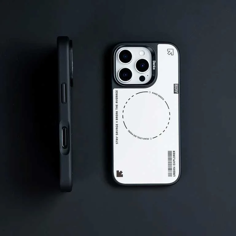 Oem Benks Dynamic Minimalist Case Apple iPhone 16 Pro Max dėklas telefonui baltos spalvos