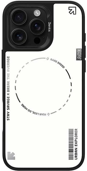 Oem Benks Dynamic Minimalist Case Apple iPhone 16 Pro dėklas telefonui baltos spalvos