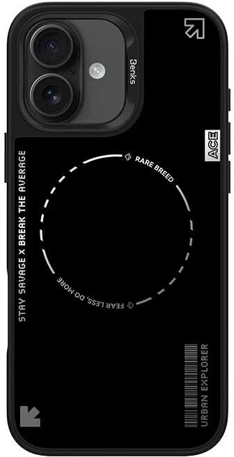 Benks Dynamic Minimalist dėklas skirtas Apple iPhone 16 juodos spalvos