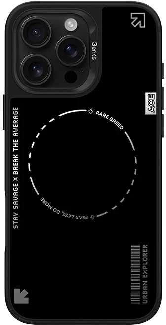 Benks Dynamic Minimalist dėklas skirtas Apple iPhone 16 Pro juodos spalvos