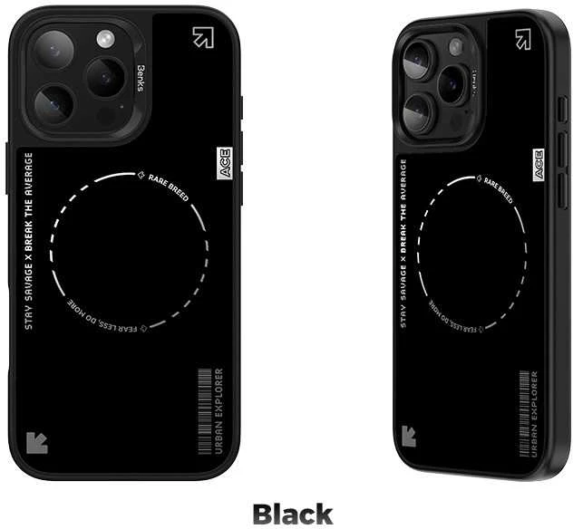 Benks Dynamic Minimalist dėklas skirtas Apple iPhone 16 juodos spalvos
