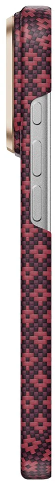 Benks Magnetic Armor Air Armor Grid Kevlar metalinis rėmelis 600D (C.K.FL.AP.JX.0073) dėklas, skirtas iPhone 18 Pro Max/17 Pro Max, bordo spalvos