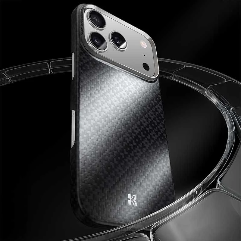 Benks Magnetic Armor Air Armor Grid Kevlar dėklas Metal Frame 600D (B068), skirtas Apple iPhone 17 Air, juodos spalvos