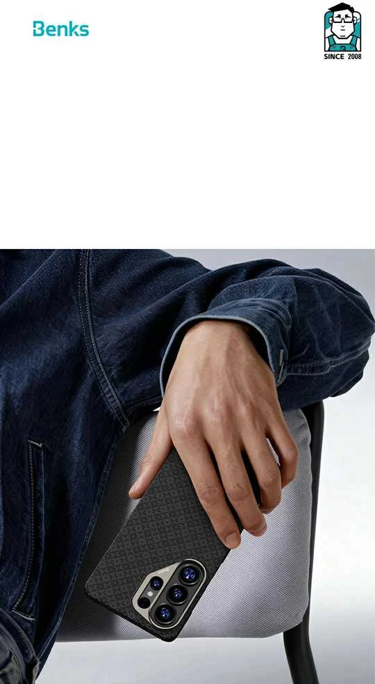 Benks Magnetic Armor Air Armor Grid Kevlar dėklas Metal Frame 600D (E049) skirtas Samsung Galaxy S26 Plus juodas