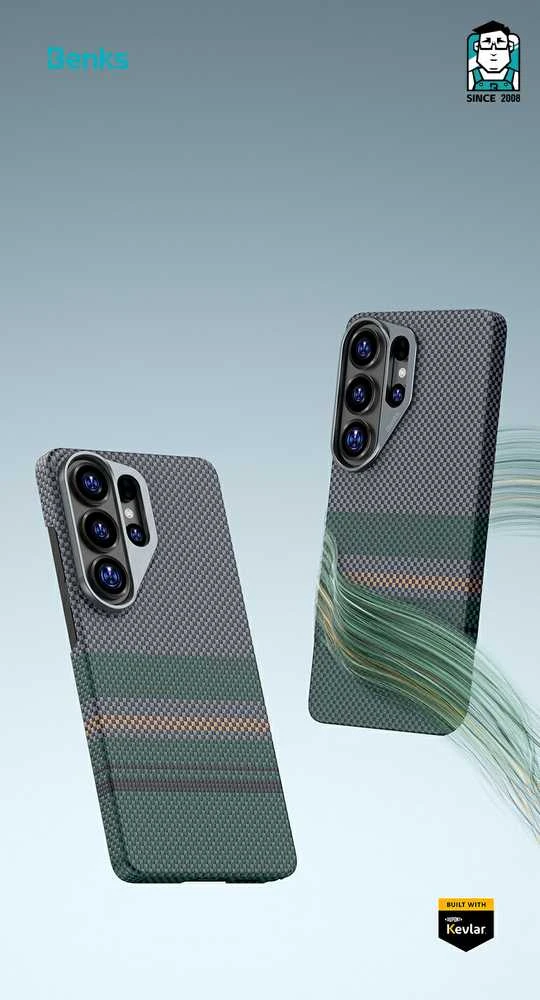 Benks Magnetic Armor Air Aurora Kevlar 600D dėklas (C048) skirtas Samsung Galaxy S26