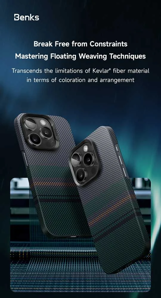 Benks Magnetic Armor Air Aurora Kevlar 600D dėklas (0066) Apple iPhone 16 Pro Max