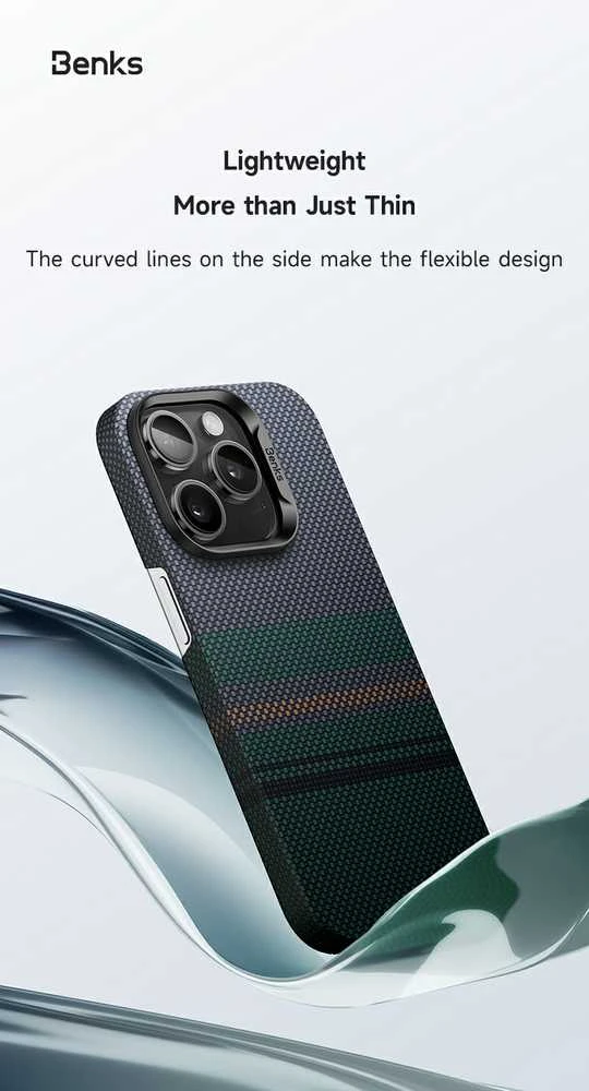 Benks Magnetic Armor Air Aurora Kevlar 600D dėklas (0066) Apple iPhone 16 Pro Max