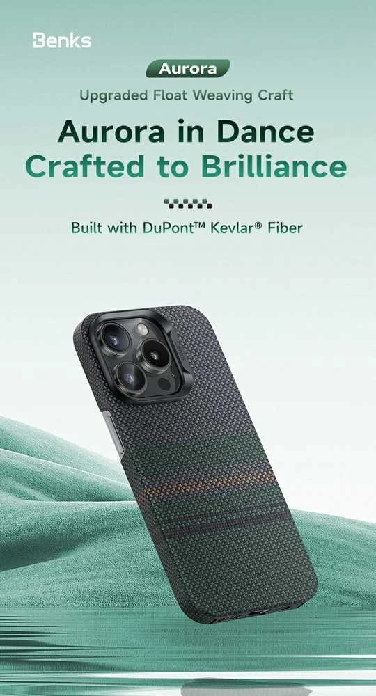 Benks Magnetic Armor Air Aurora Kevlar 600D dėklas (0066) Apple iPhone 16 Pro Max