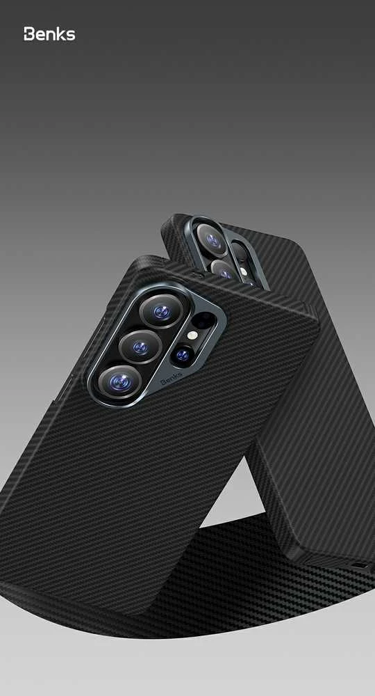 Benks Magnetic Armor Air Kevlar dėklas Metal Frame 600D (J048) skirtas Samsung Galaxy S26 juodas