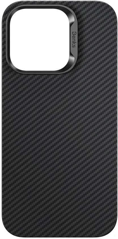Benks Magnetic Armor Air Kevlar dėklas Metal Frame 600D Apple iPhone 15 Plus juodos spalvos