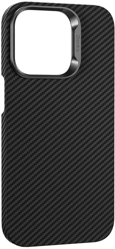 Benks Magnetic Armor Air Kevlar dėklas Metal Frame 600D Apple iPhone 15 Plus juodos spalvos