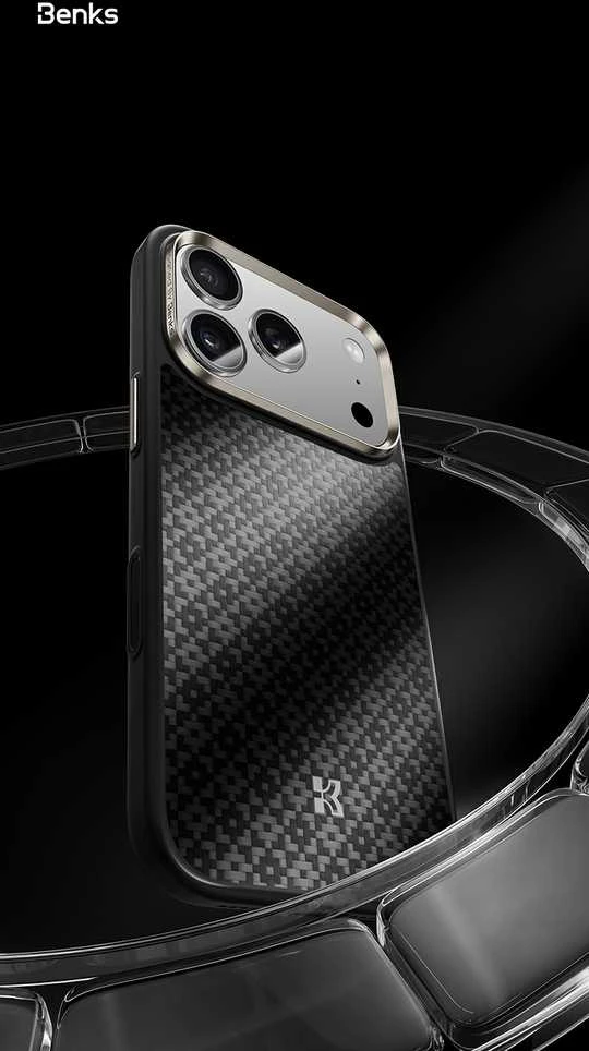 Benks Magnetic Armor Pro Armor Grid Kevlar dėklas Metal Frame 600D (Y069) skirtas Apple iPhone17 Pro juodas