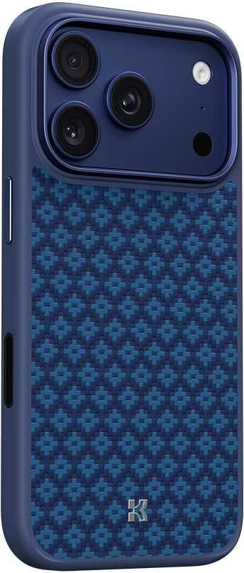 Benks Magnetic Armor Pro Armor Grid Kevlar dėklas Metal Frame 600D (YB69) skirtas iPhone 17 Pro mėlynas
