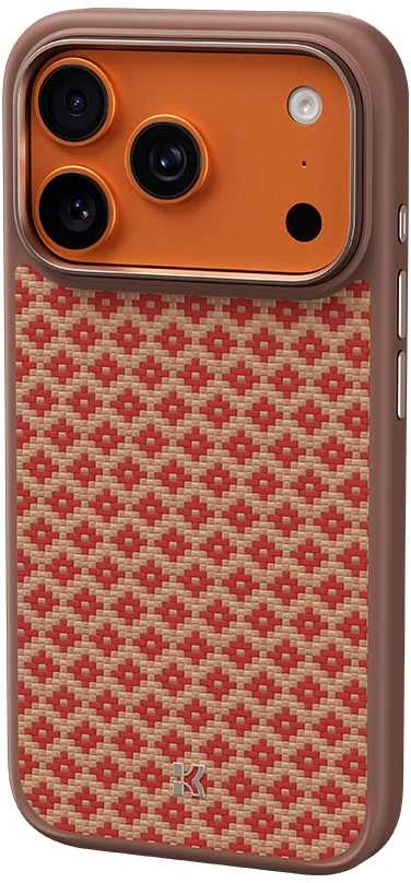 Benks Magnetic Armor Pro Armor Grid Kevlar dėklas Metal Frame 600D (YB69) skirtas Apple iPhone 17 Pro oranžinės spalvos