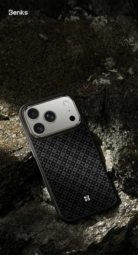 Benks Magnetic Armor Pro Armor Grid Kevlar dėklas Metal Frame 600D (Y069) skirtas Apple iPhone17 Pro juodas