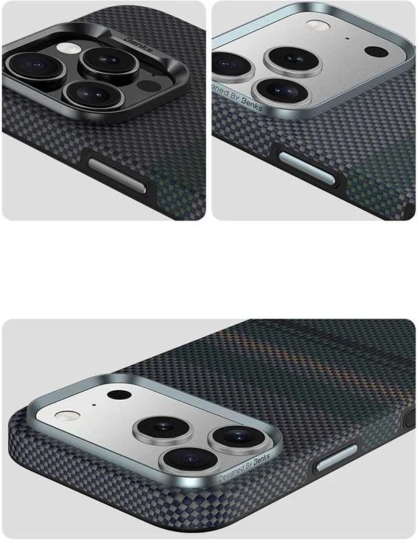 Benks Magnetic Armor Pro Aurora Kevlar 600D dėklas (C069), skirtas iPhone 17 Pro (Camera Control Button)