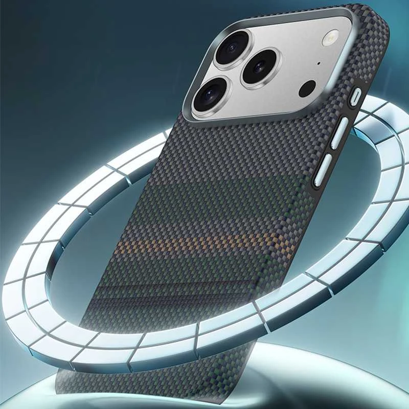Benks Magnetic Armor Pro Aurora Kevlar 600D dėklas (C069), skirtas iPhone 17 Pro (Camera Control Button)