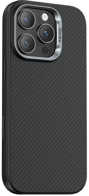 Benks Magnetic Armor Pro Camera Control Kevlar Case Metal Frame 600D (D065) Apple iPhone 16 Pro dėklas telefonui juodos spalvos