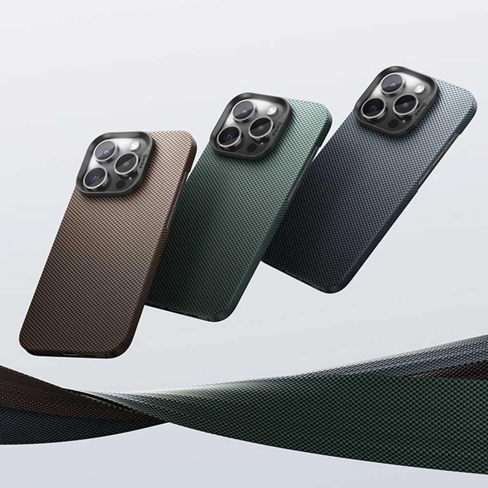 Dėklas Benks Magnetic Armor Tint Kevlar 1000D (S063) skirtas Apple iPhone 16 aukso spalvos