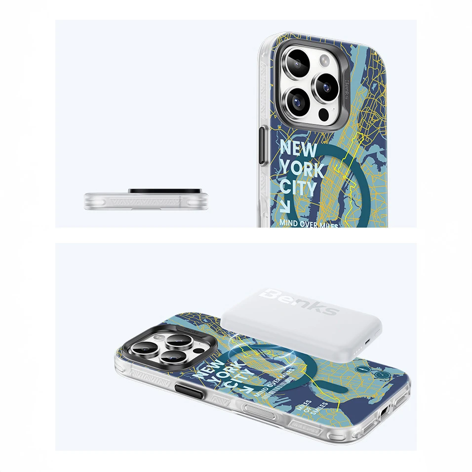Benks Magnetic City New York dėklas skirtas Apple iPhone 16 Plus