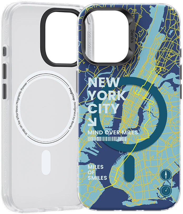 Benks Magnetic City New York dėklas skirtas Apple iPhone 16 Plus