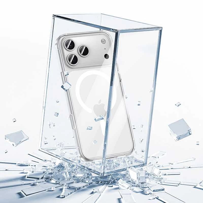 Benks Magnetic Crystal dėklas skirtas Apple iPhone 17 Air transparent (Camera Control Button)