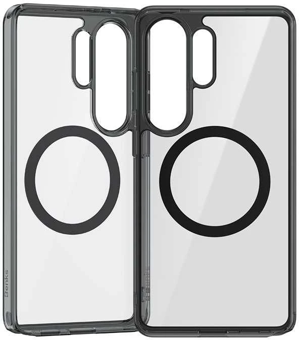 Benks Magnetic Crystal TPU Frame dėklas (0050) skirtas Samsung Galaxy S26 Ultra juodos spalvos