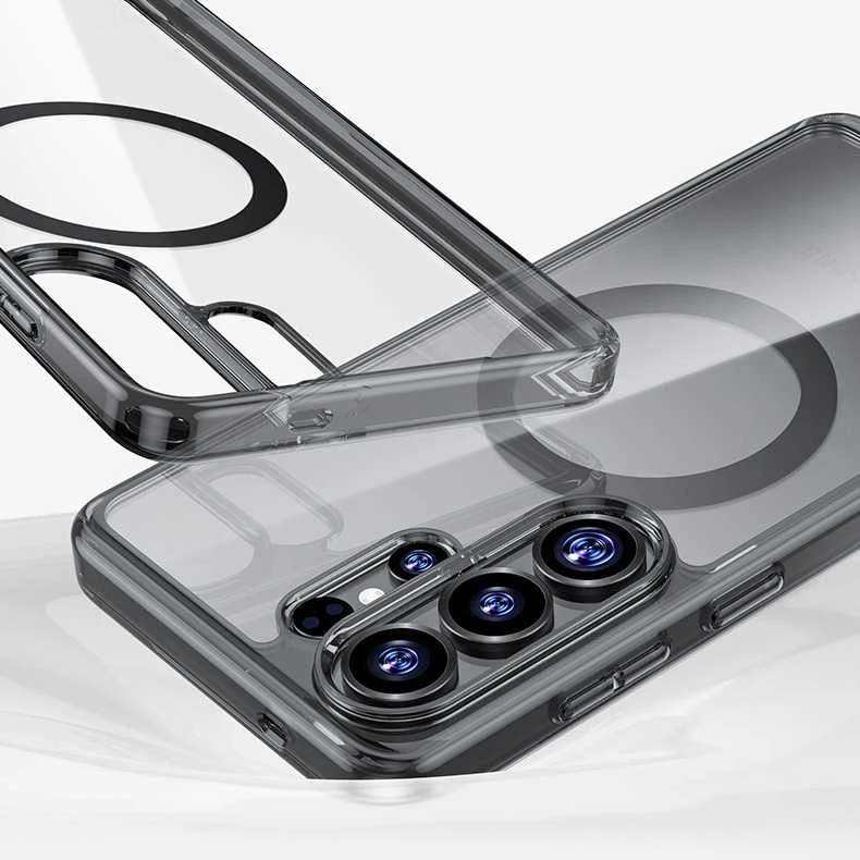 Benks Magnetic Crystal TPU Frame dėklas (0050) skirtas Samsung Galaxy S26 Ultra juodos spalvos
