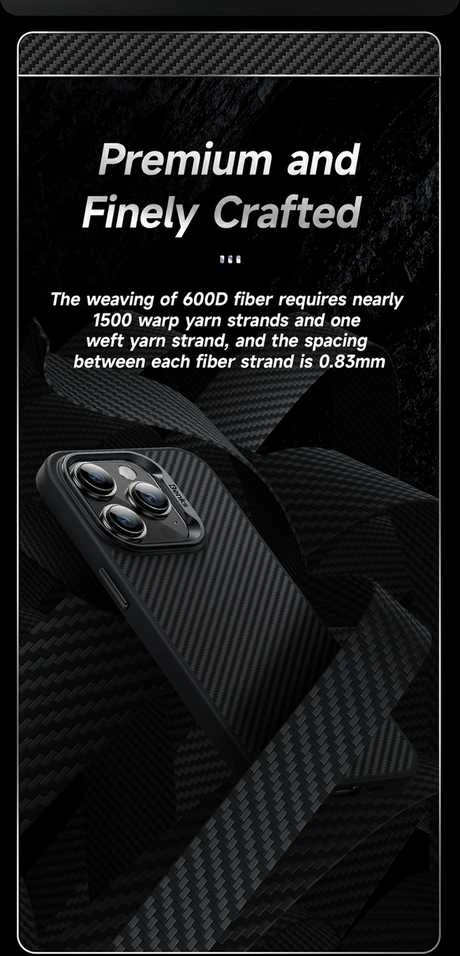 Benks Magnetic Hybrid Armor Pro Kevlar dėklas Metal Frame 600D Apple iPhone 15 Plus juodos spalvos