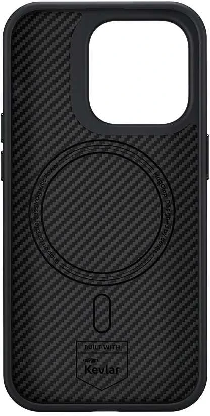 Benks Magnetic Hybrid Armor Pro Kevlar dėklas Metal Frame 600D Apple iPhone 15 Plus juodos spalvos