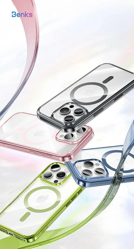 Benks Magnetic Lucent Pro dėklas skirtas Apple iPhone 16 Pro žalios spalvos